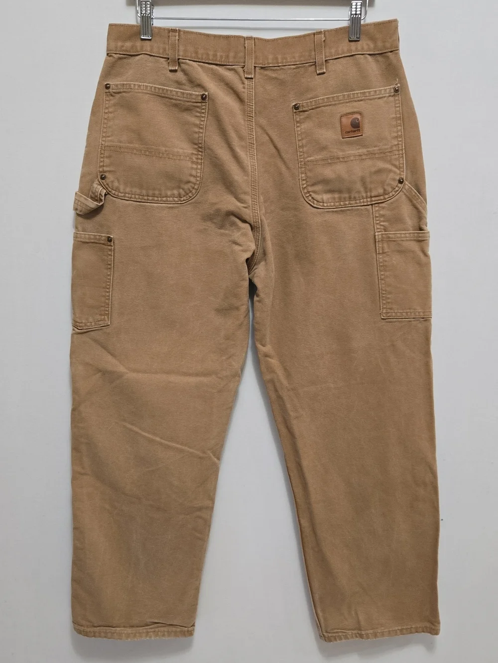 Carhartt B136 Brown Double Knee Duck Work Pants 36x32 Carpenter Dungaree